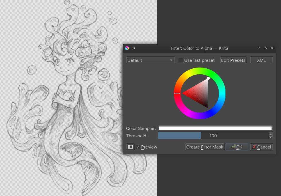 krita brushes to palette