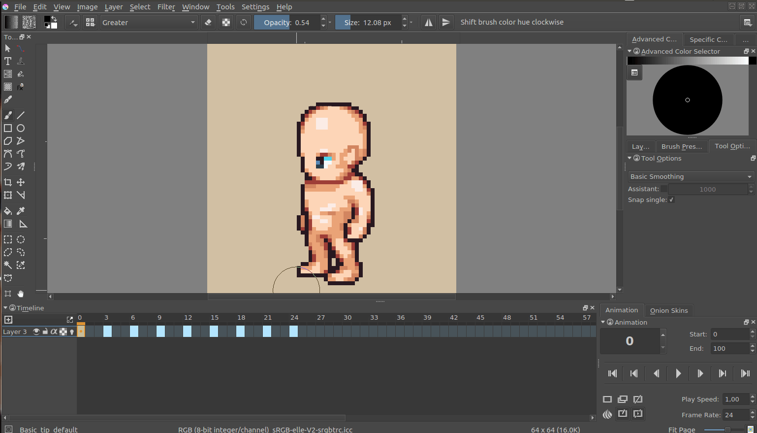 pixel art in krita