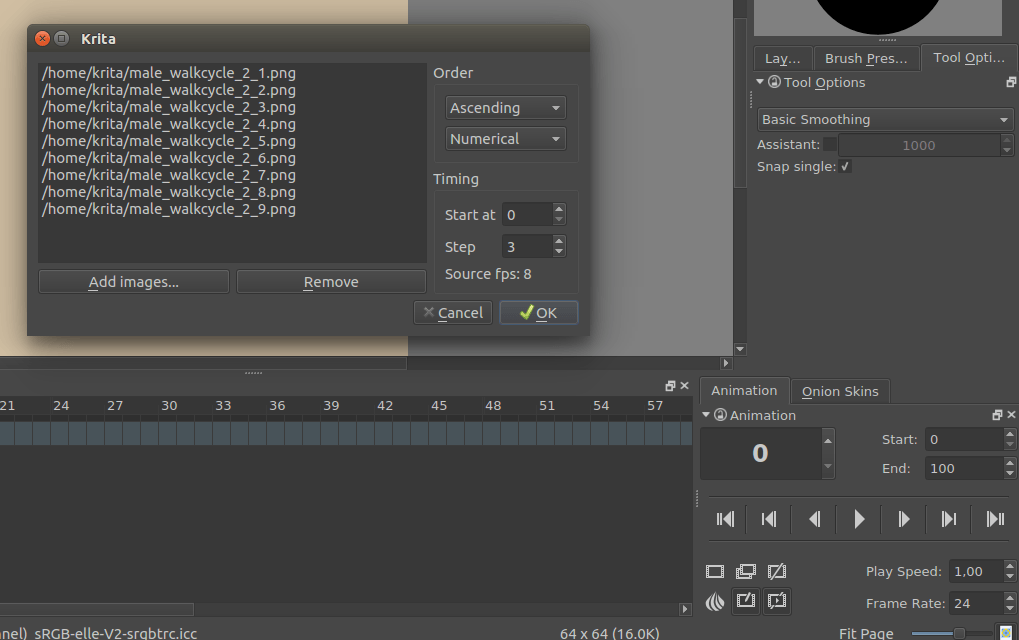 krita animation sound