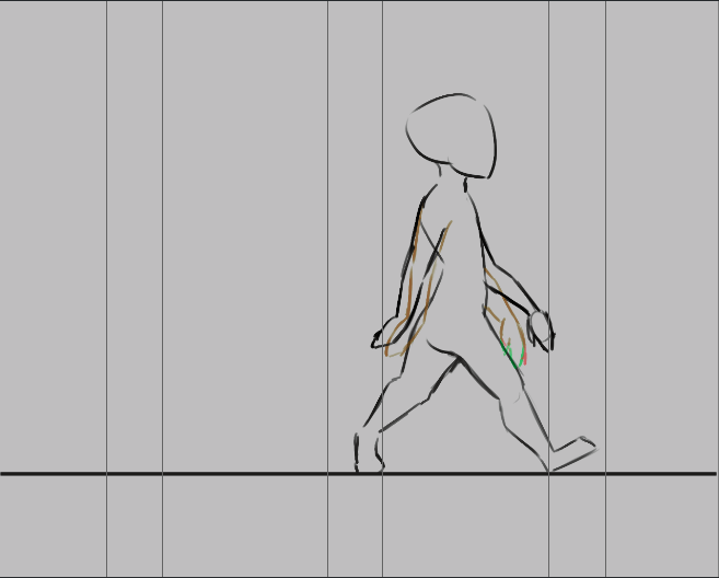 First attempt at a walk cycle animation - Finished Artworks - Krita Artists