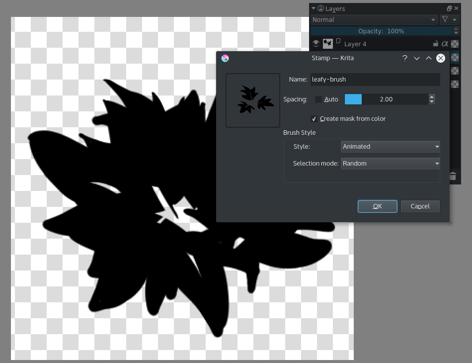 krita brush settings