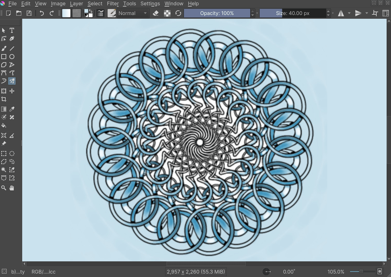 krita rotate selection