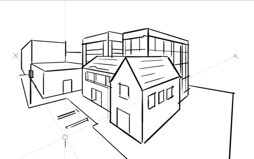 How to Draw a House using One-Point Perspective for Beginners