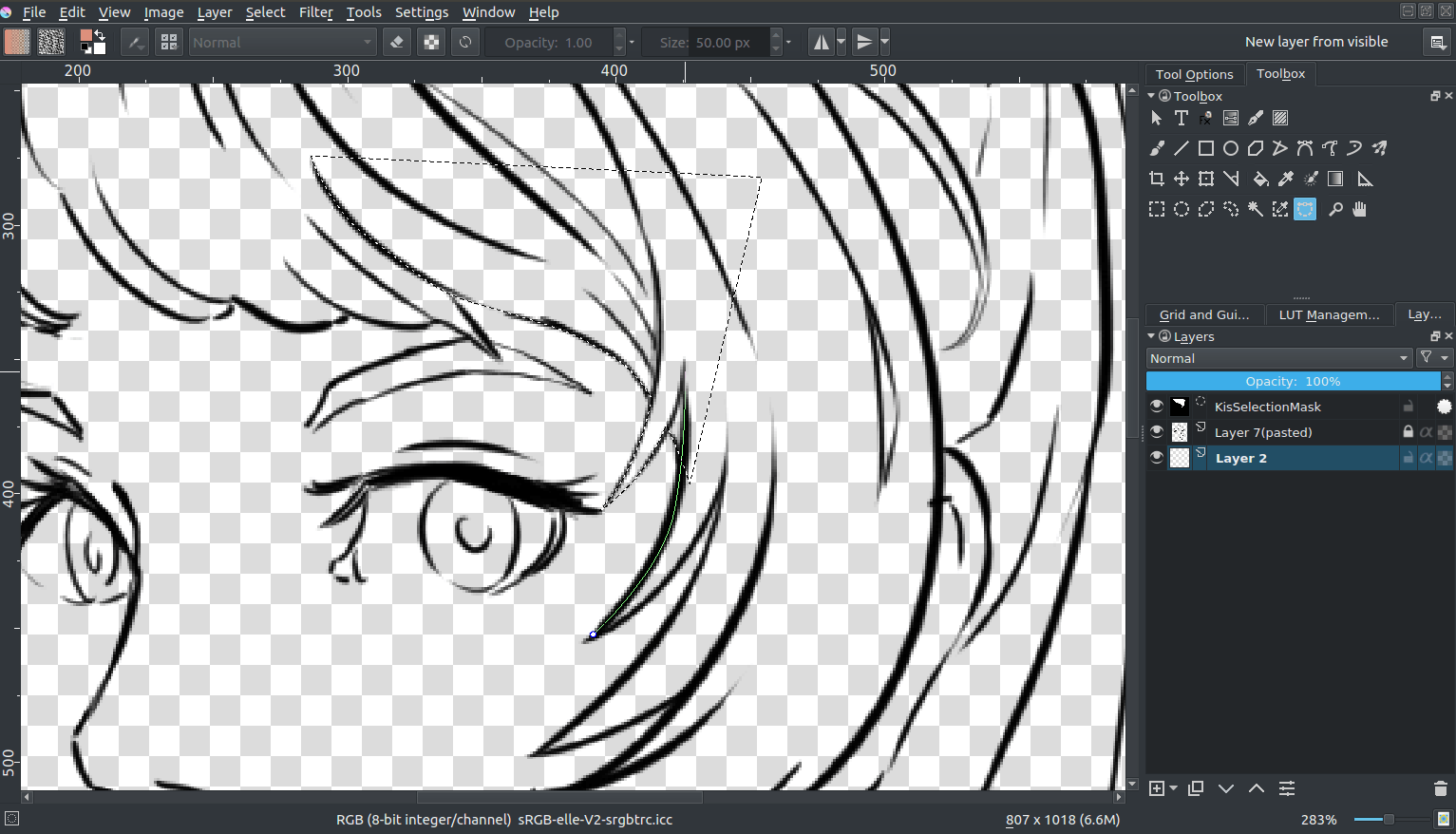 krita drawing not showing