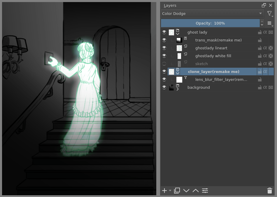 krita glow effect