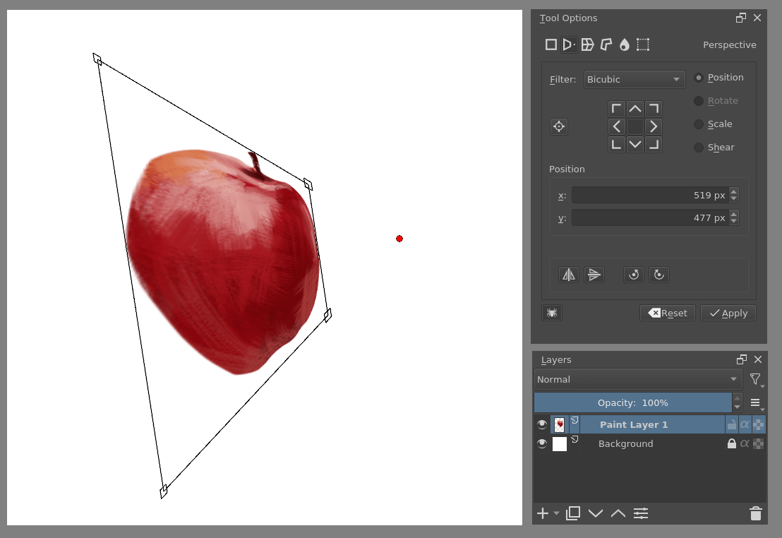 krita transform tool