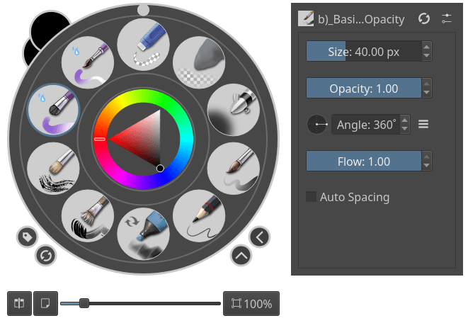 On-Canvas Brush Editor — Krita Manual 5.2.0 documentation