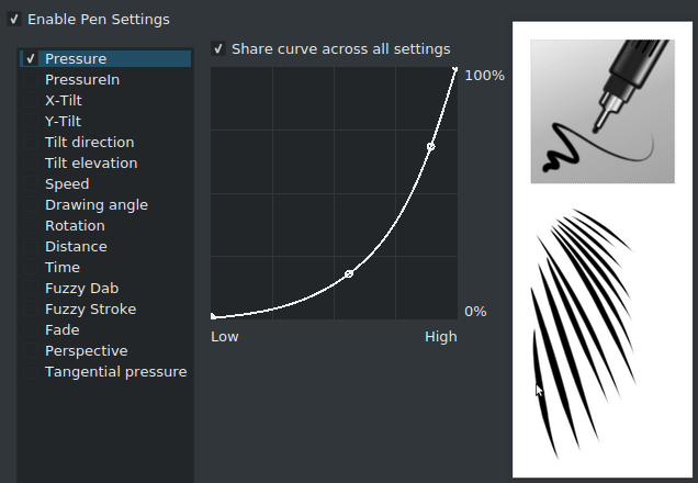 using krita pressure sensitivity