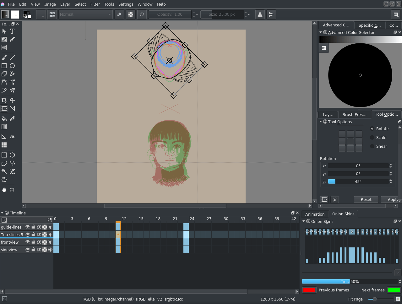 make vector animation krita