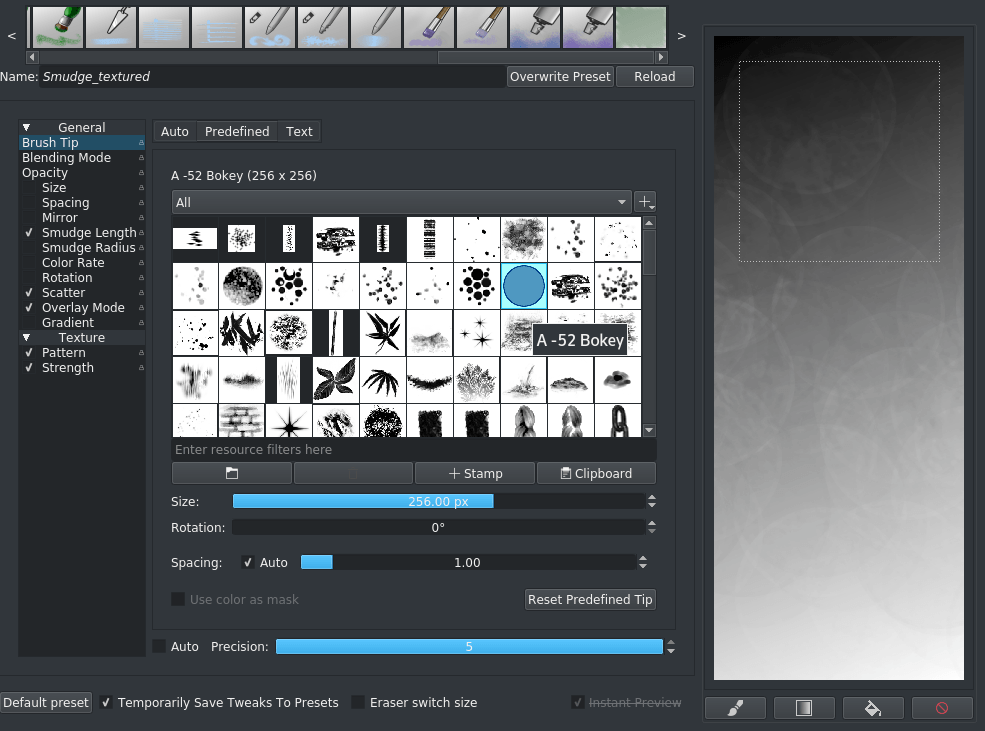 krita brush size