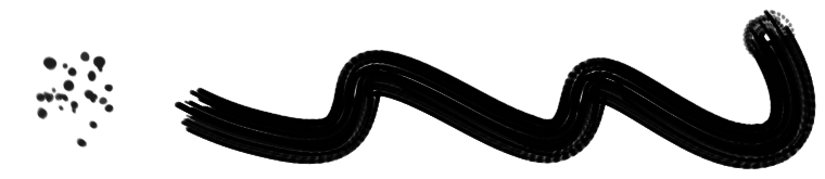 Image showing a simple bristle-like stroke.
