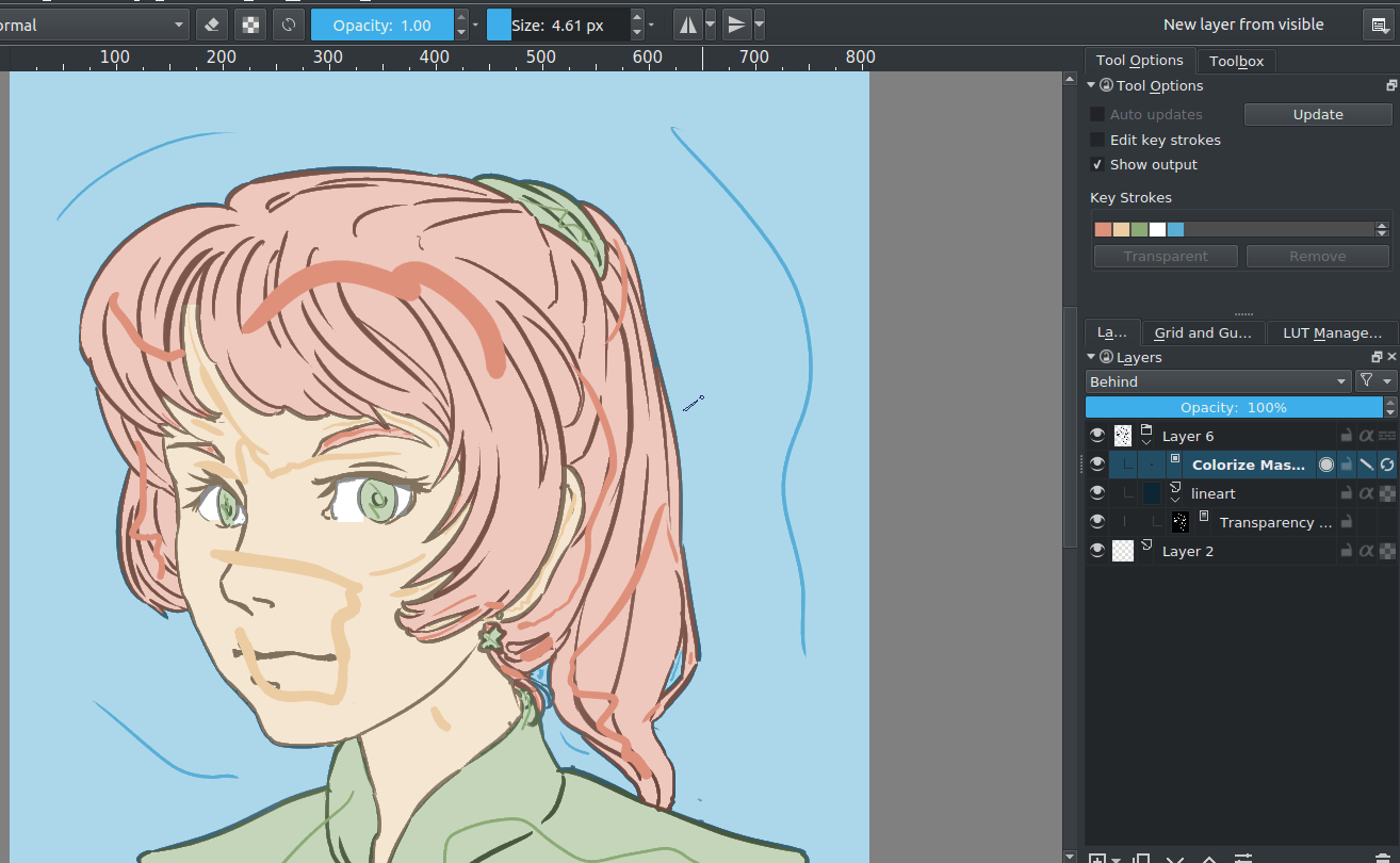 Coloring with colorize mask.