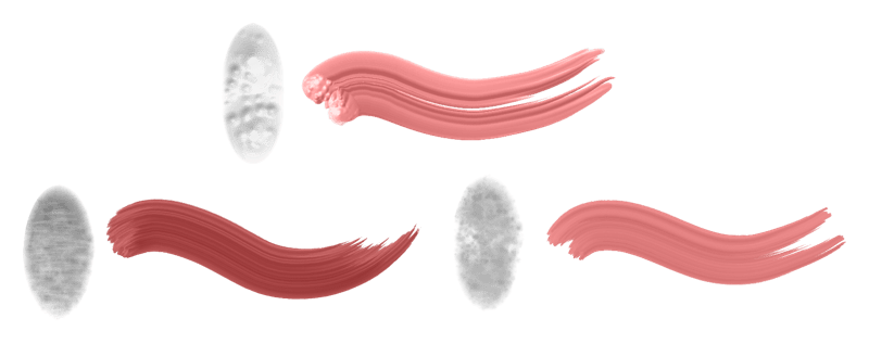 Image showing various lightness map strokes.